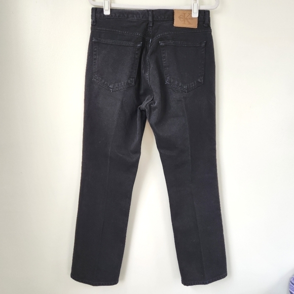 Vintage Calvin Klein High Rise Black Bootleg Jeans Size 13JR - Picture 7 of 10